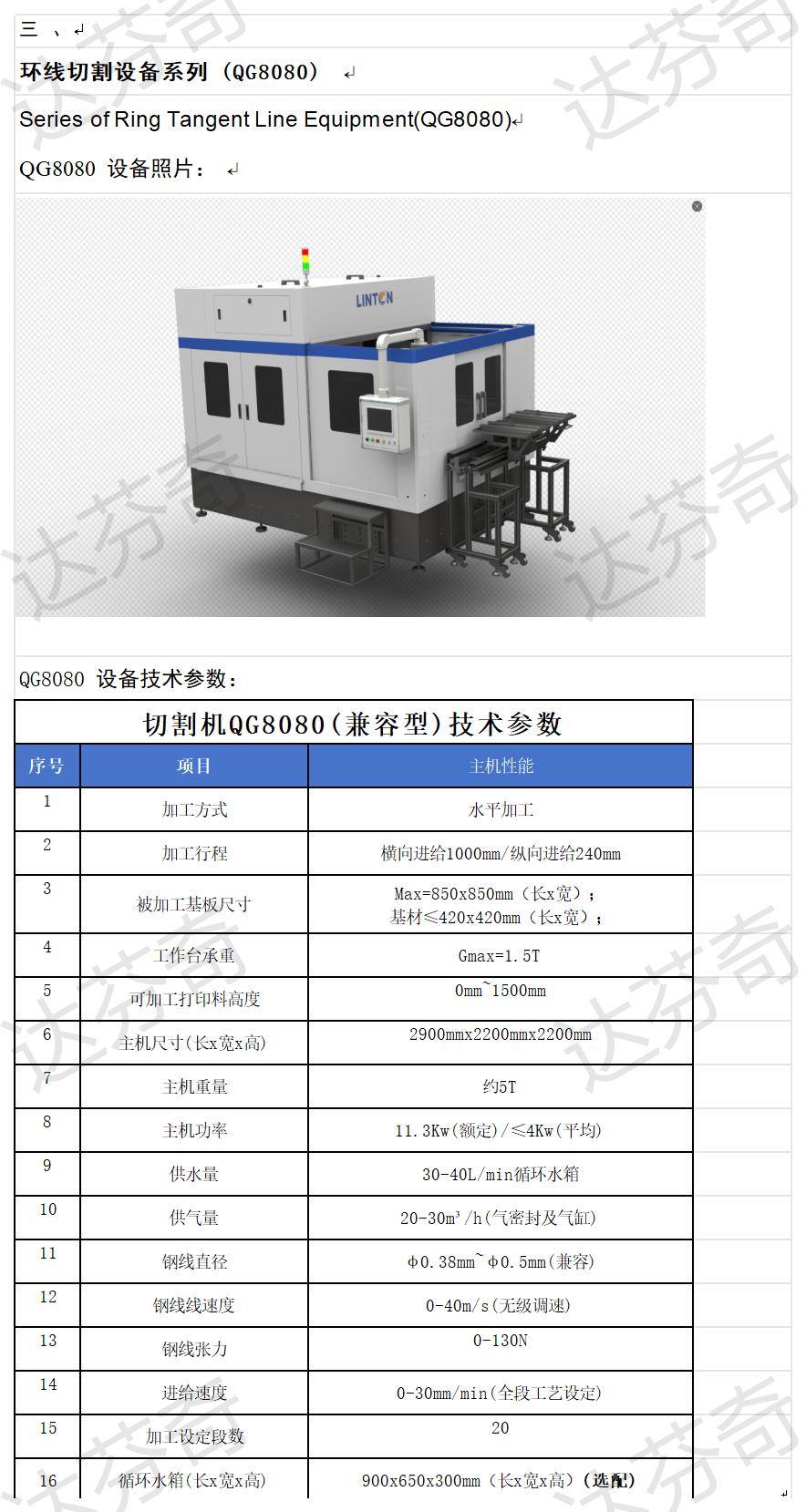 Cutting machine QG8080 (compatible)