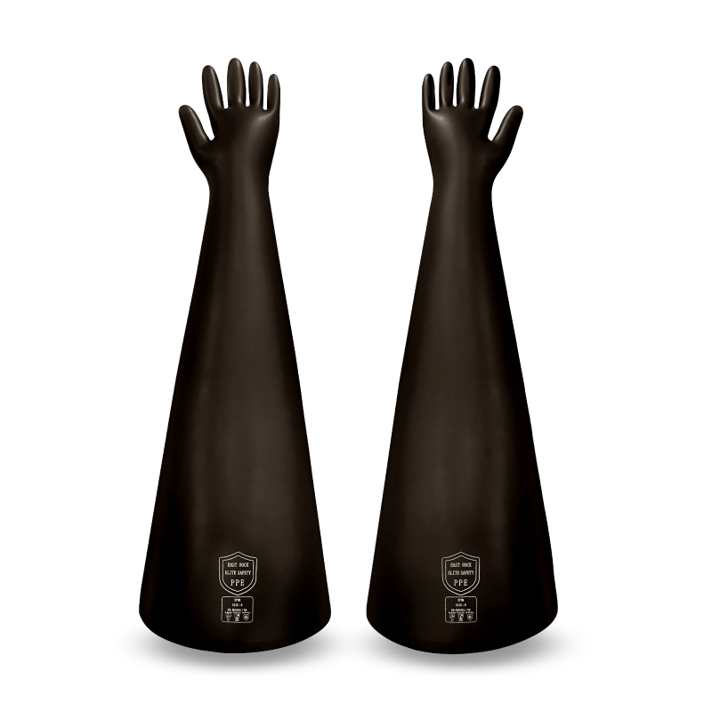 Butyl rubber dry box gloves