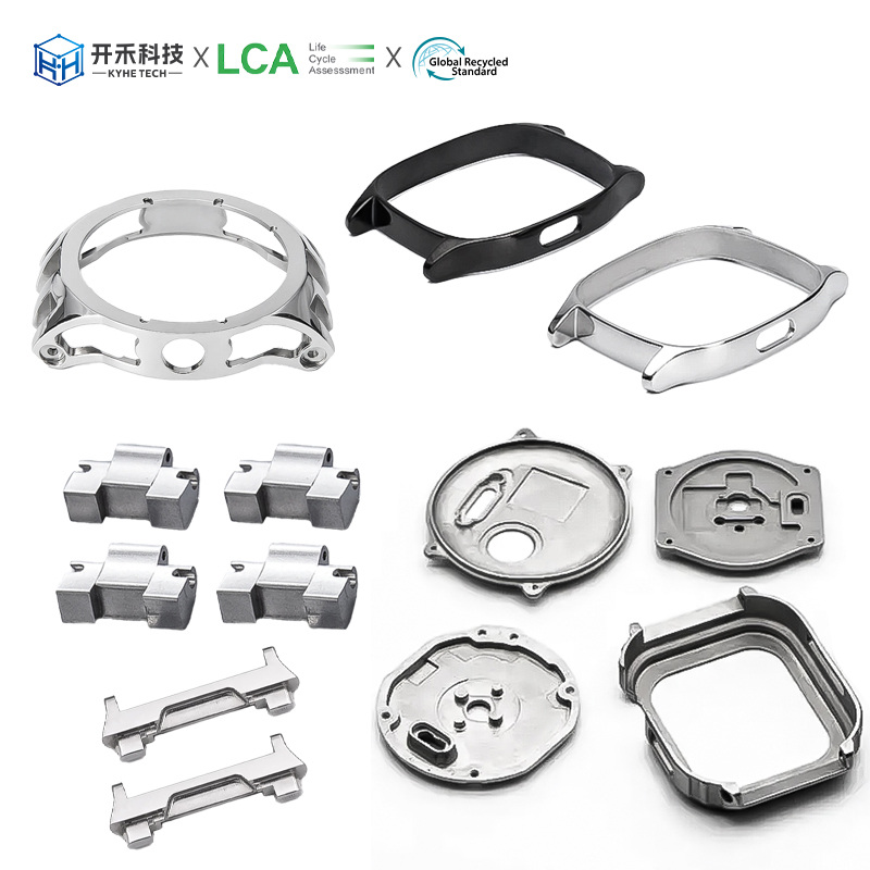 3D Printed Smart Wearable Titanium Alloy Watch Case, Watch Band, and Ring