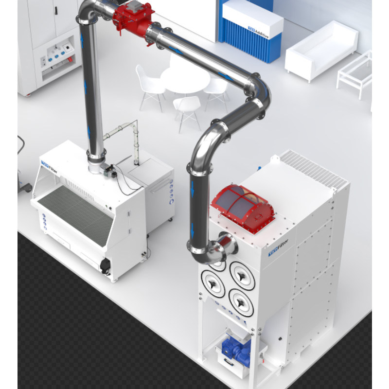 TDC4-LEX 4KW Explosion-Proof Cartridge Dust Collector + DC901/1500 Grinding and Exhaust Workbench