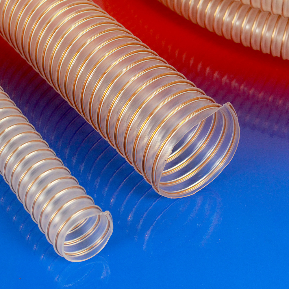 PU flame-retardant anti-static steel wire hose